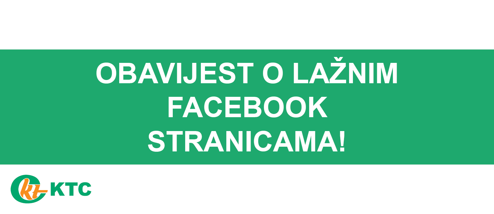 Obavijest o lažnim Facebook profilima