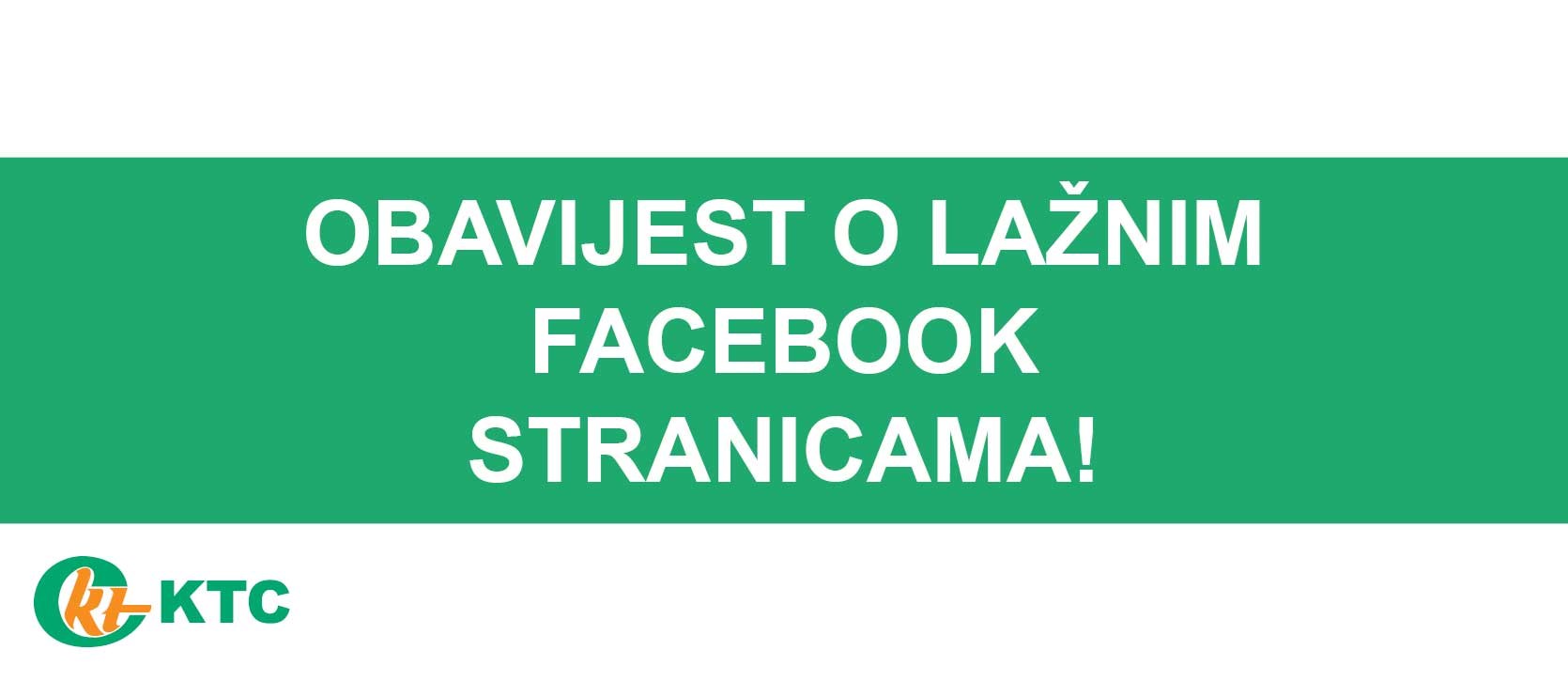 Obavijest o lažnim Facebook profilima