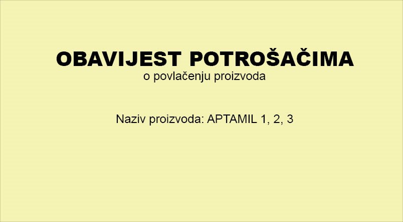 Obavijest o povlačenju prooizvoda