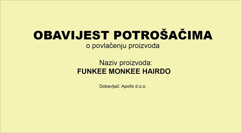 Obavijest o opozivu proizvoda