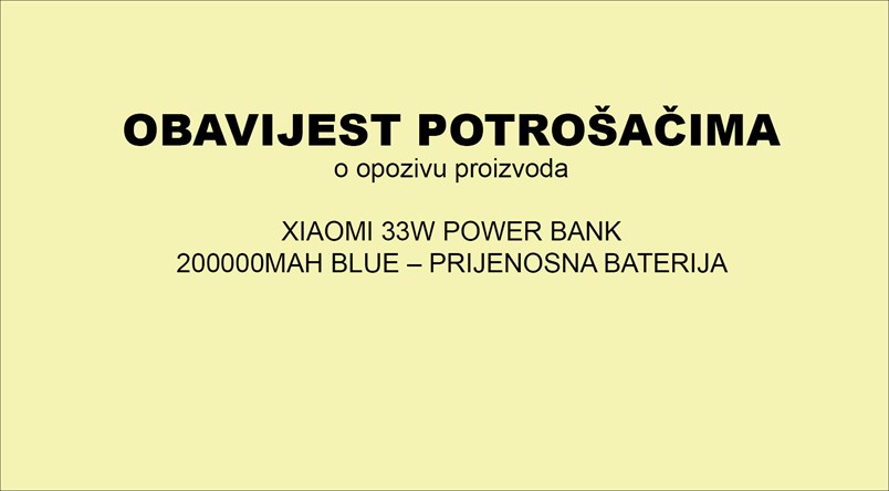Opoziv proizvoda Xiaomi