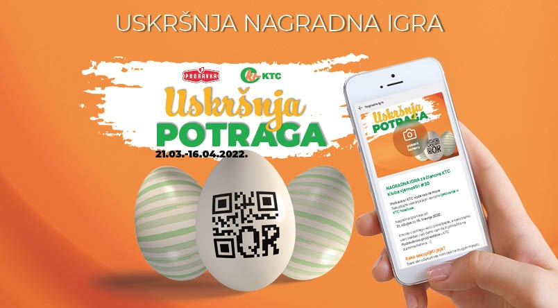 Nagradna igra "Podravka i KTC vas vode na more–uskršnja potraga"