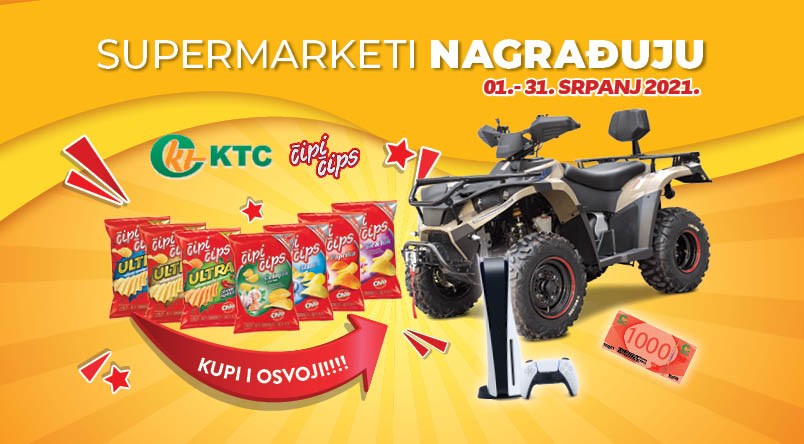 Nagradna igra "KTC Supermarketi i Intersnack Adria nagrađuju-srpanj 2021."