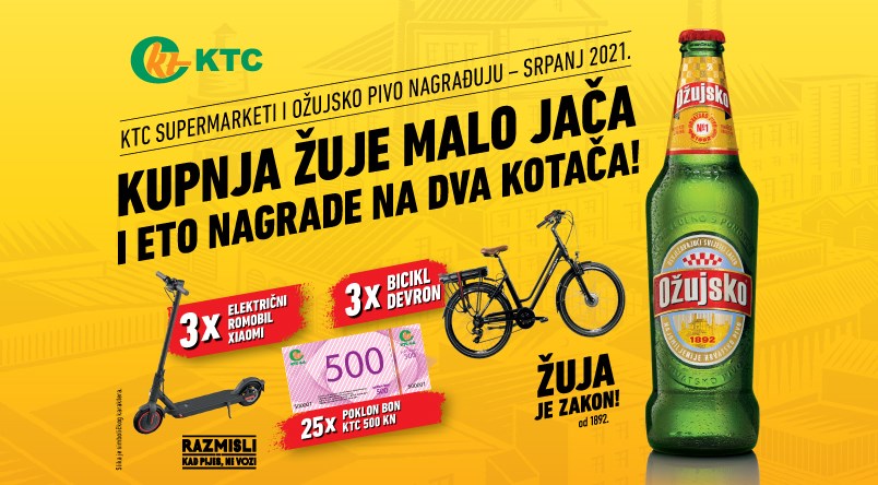Nagradna igra “KTC Supermarketi i Zagrebačka pivovara nagrađuju-srpanj 2021.”