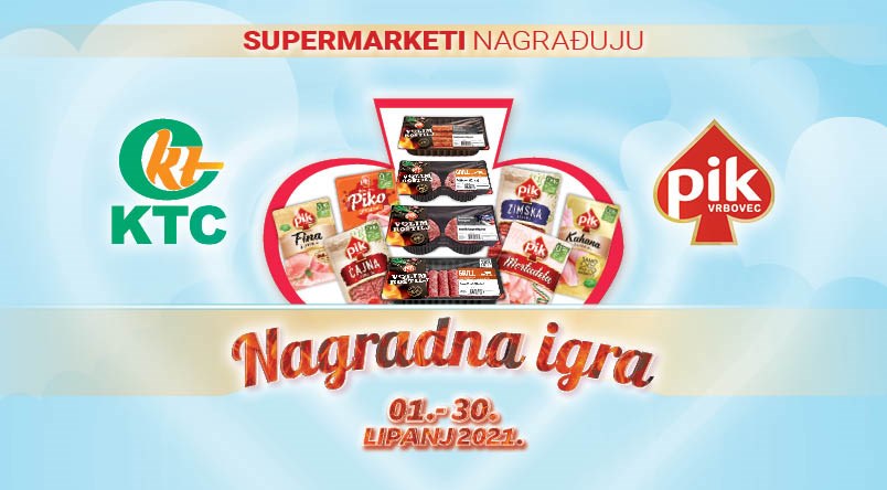 Nagradna igra “KTC Supermarketi nagrađuju-lipanj 2021.”