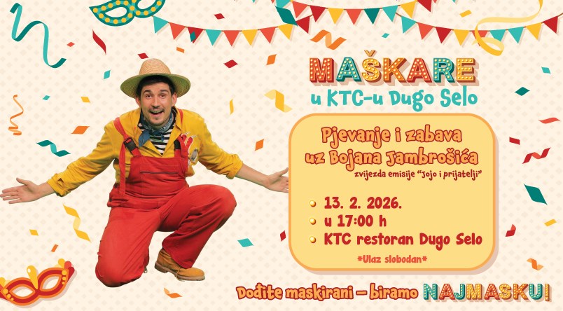 Maškare s Jojom u KTC-u Dugo Selo