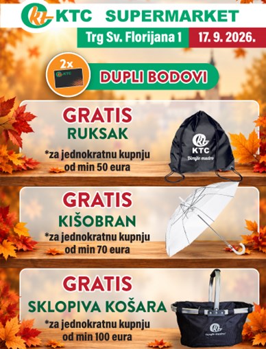 Pogodnosti u KTC supermarketu Križevci