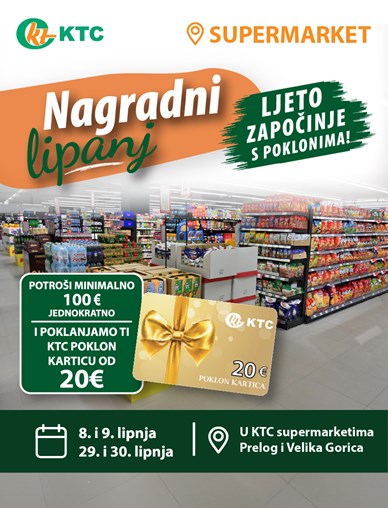 Nagradni lipanj u KTC supermarketima 