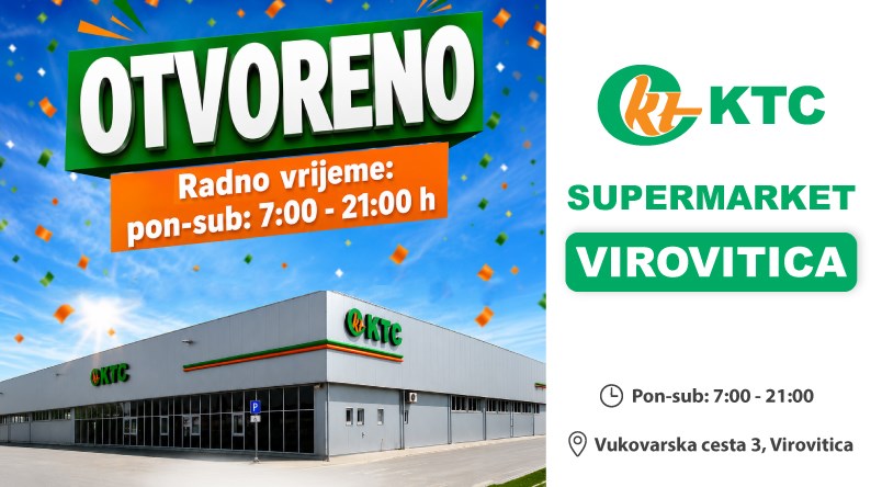 Otvorili smo preuređeni KTC supermarket u Virovitici